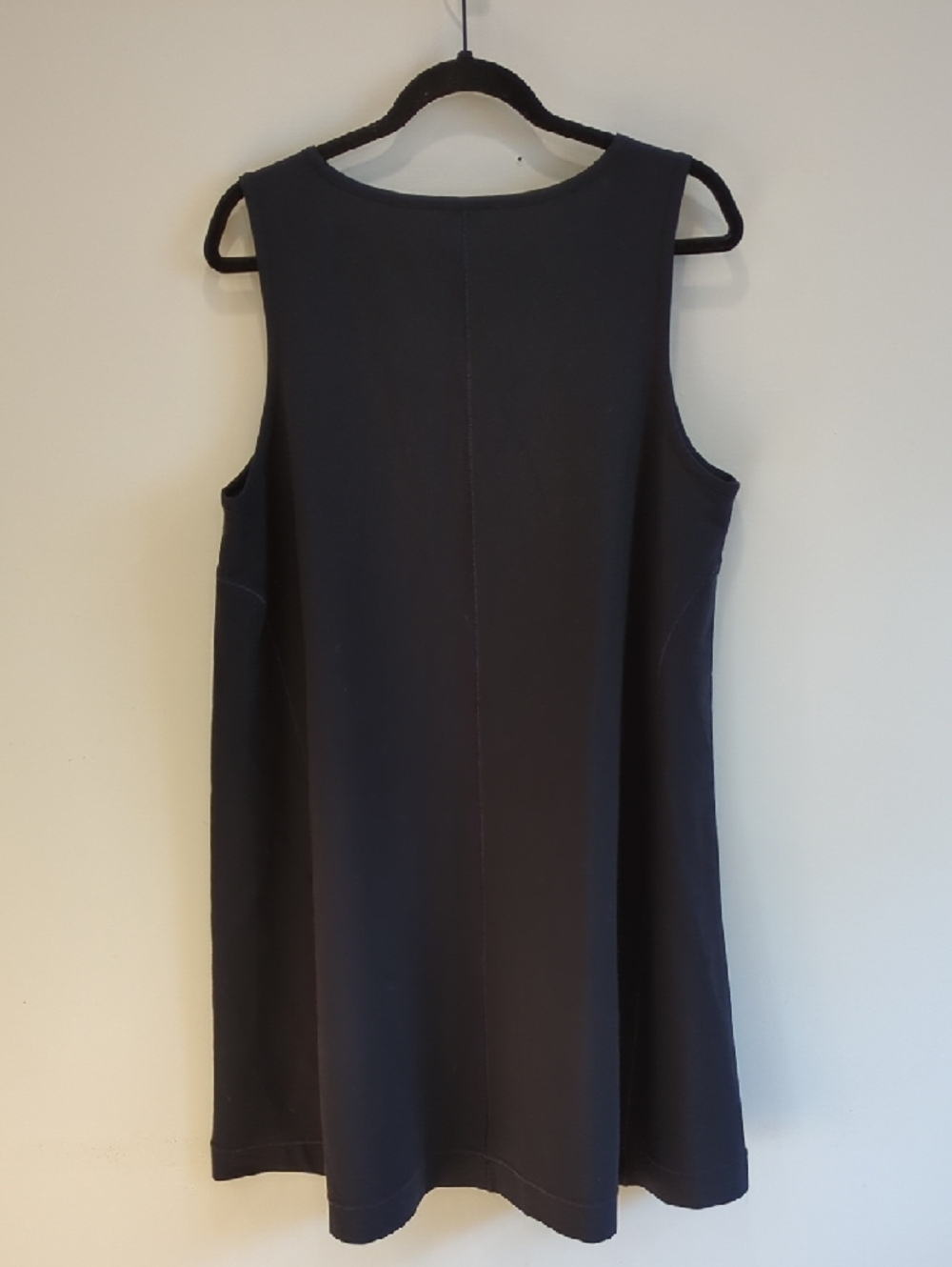 COS Navy Black Minimalist Tank Swing Dress Size Large Basic Normcore Capsule - Picture 6 of 8